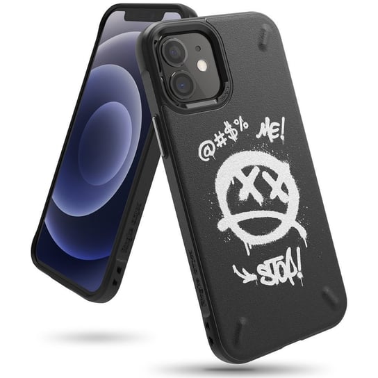 Etui Ringke Onyx Design do iPhone 12 mini czarny (Graffiti) Ringke