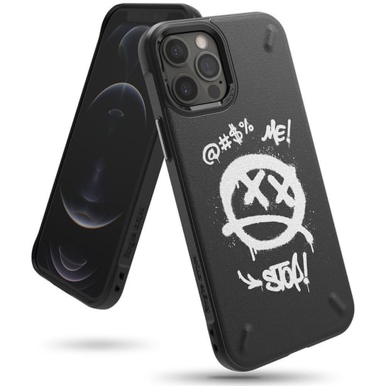 Etui Ringke Onyx Design do iPhone 12 Pro Max czarny (Graffiti) Ringke