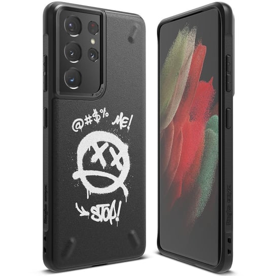Etui Ringke Onyx Design do Samsung Galaxy S21 Ultra 5G czarny (Graffiti) Ringke