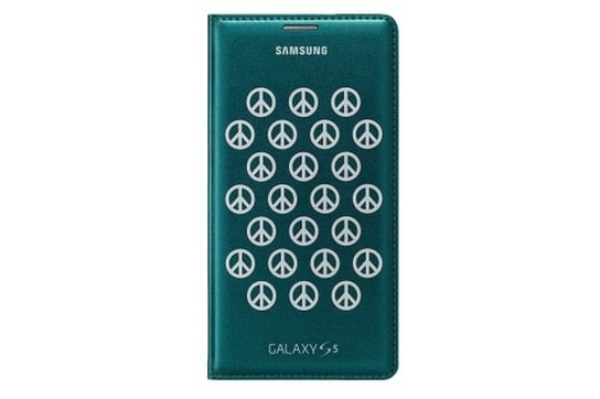 Etui SAMSUNG Flip Moschino, zielone + Silver Peace Samsung
