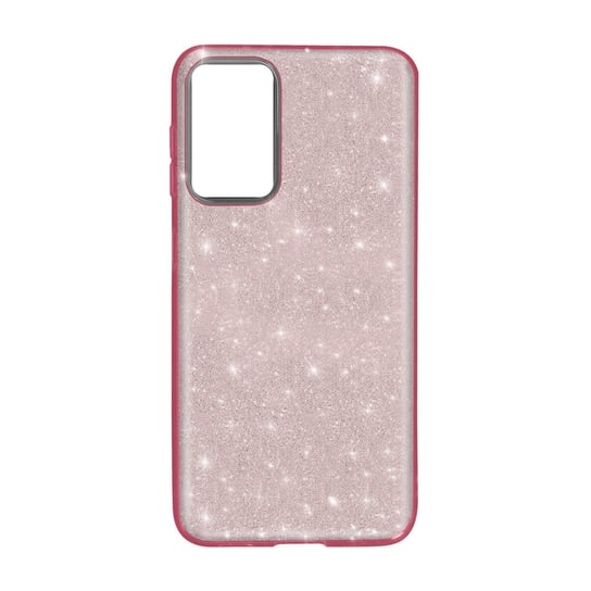 Etui Samsung Galaxy A03S Removable Glitter Silicone Semi-Rigid różowe Avizar