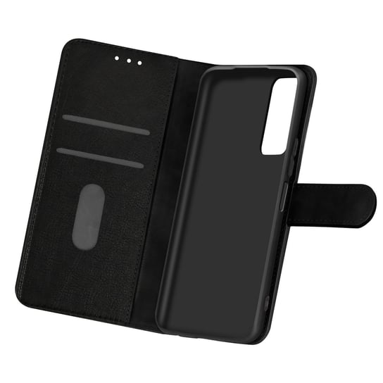 Etui Samsung Galaxy A03S z funkcją portfela z klapką i podstawką pod wideo - czarne Avizar
