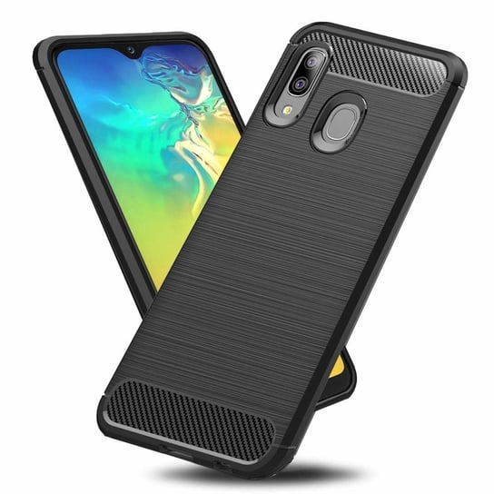 Etui SAMSUNG GALAXY A20E Nexeri Carbon Pancerne czarne Nexeri