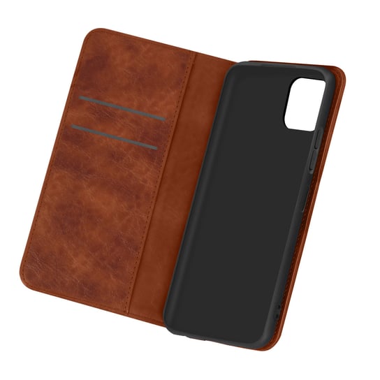 Etui Samsung Galaxy A22 5G Folio Wallet Function Support brązowe Avizar