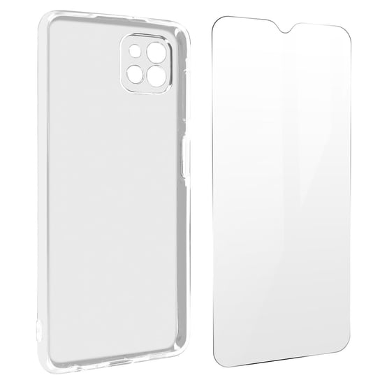 Etui Samsung Galaxy A22 5G Silikonowe Miękkie szkło hartowane 9H przezroczyste Avizar