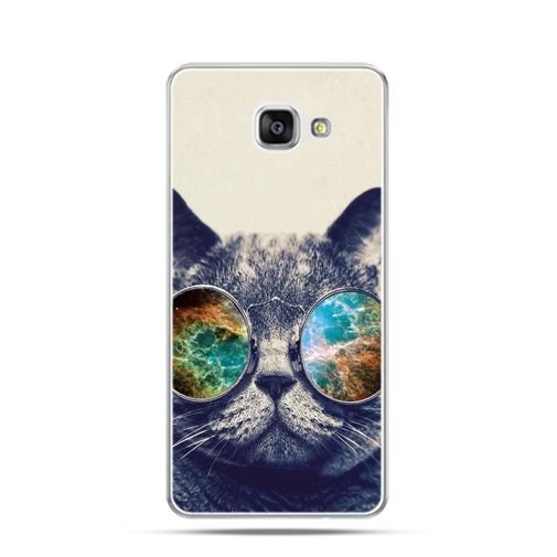 Etui, Samsung Galaxy A3 2016 A310, kot w tęczowych okularach EtuiStudio