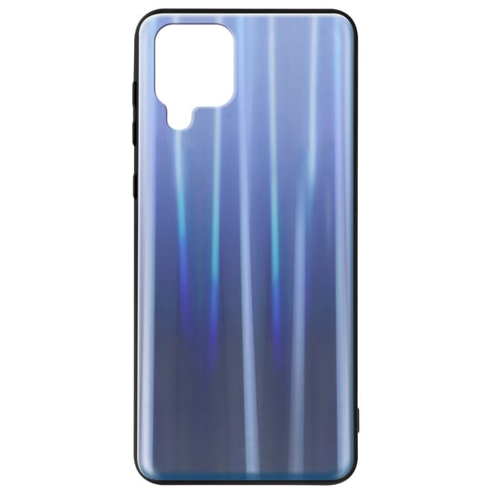 Etui Samsung Galaxy A42 Bi-materiał Holograficzne Błyszczące Cienkie niebieskie Avizar
