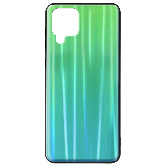 Etui Samsung Galaxy A42 Bi-materiał Holograficzne Błyszczące Cienkie zielone Avizar