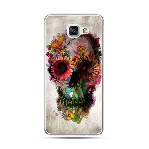Etui, Samsung Galaxy A5 2016, czaszka z kwiatami EtuiStudio