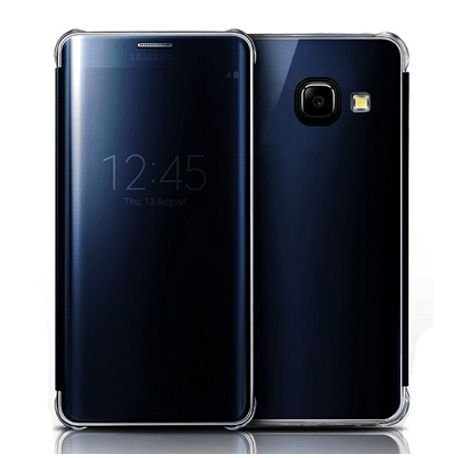 Etui, Samsung Galaxy A5 2017 Flip Clear View z klapką, granatowy EtuiStudio