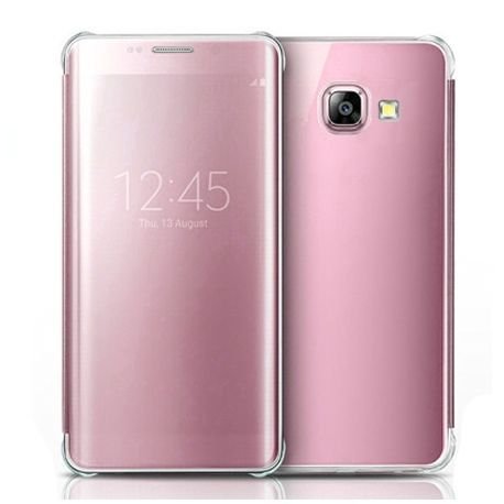 Etui, Samsung Galaxy A5 2017 Flip Clear View z klapką, różowy EtuiStudio
