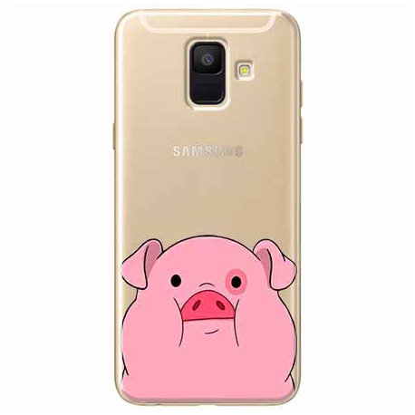 Etui, Samsung Galaxy A6 2018, Słodka różowa świnka EtuiStudio