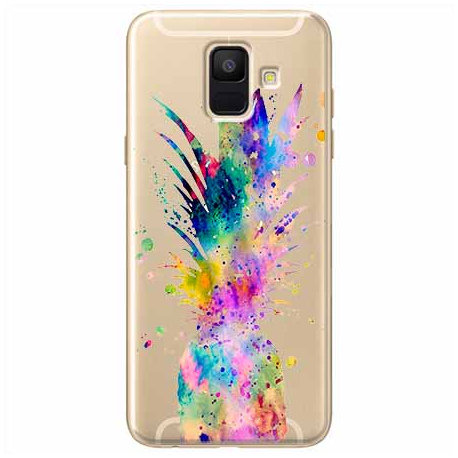 Etui, Samsung Galaxy A6 2018, Watercolor ananasowa eksplozja EtuiStudio