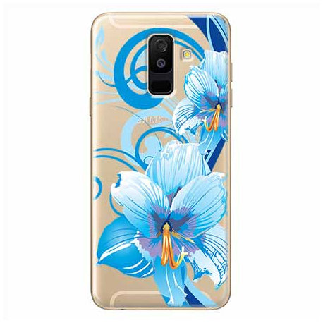 Etui, Samsung Galaxy A6 Plus 2018, niebieski kwiat północy EtuiStudio