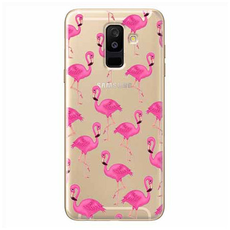 Etui, Samsung Galaxy A6 Plus 2018, Różowe flamingi EtuiStudio