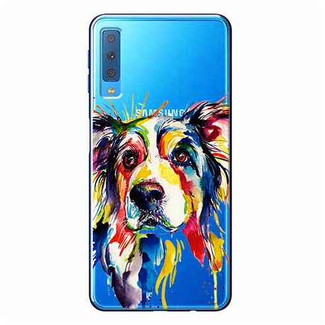 Etui, Samsung Galaxy A7 2018, Watercolor pies EtuiStudio