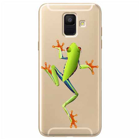 Etui, Samsung Galaxy A8 2018, Zielona żabka EtuiStudio