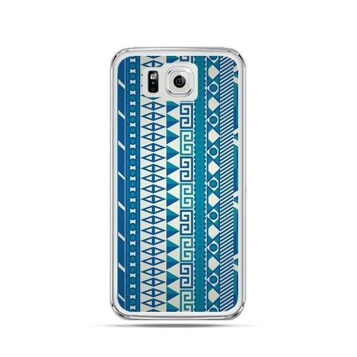 Etui, Samsung Galaxy Alpha, niebieski wzorek pionowy EtuiStudio