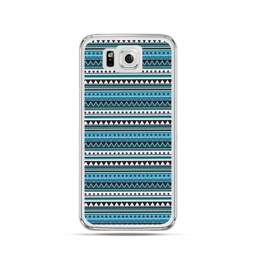 Etui, Samsung Galaxy Alpha, niebieski wzorek poziomy EtuiStudio