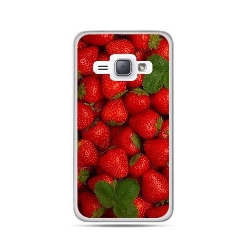 Etui Samsung Galaxy J1, 2016, Czerwone Truskawki EtuiStudio