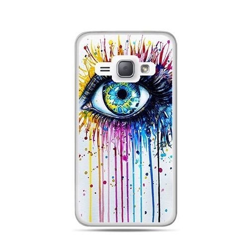 Etui Samsung Galaxy J1, 2016, kolorowe oko, farbki EtuiStudio