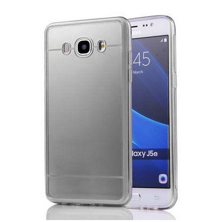 Etui, Samsung Galaxy J5 2016r J510, lustrzane TPU, Srebrne EtuiStudio