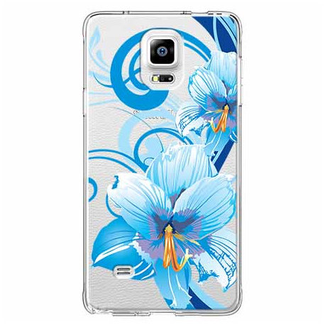 Etui, Samsung Galaxy Note 4, niebieski kwiat północy EtuiStudio