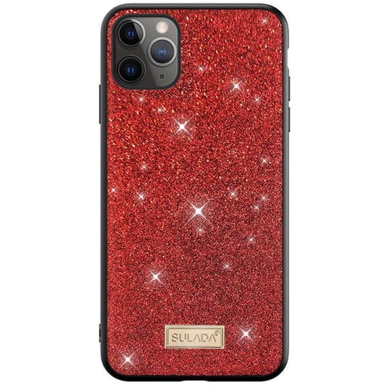 Etui Samsung Galaxy S21 Ultra Brokat Sulada Dazzling Glitter Czerwone Inna marka