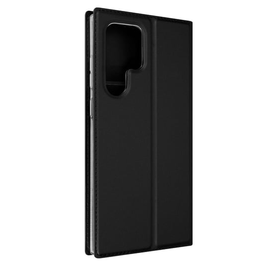 Etui Samsung Galaxy S22 Ultra Card Case z funkcją podstawki Satynowe wykończenie czarne Dux Ducis
