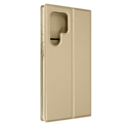 Etui Samsung Galaxy S22 Ultra Card Case z funkcją podstawki Satynowe wykończenie złote Dux Ducis