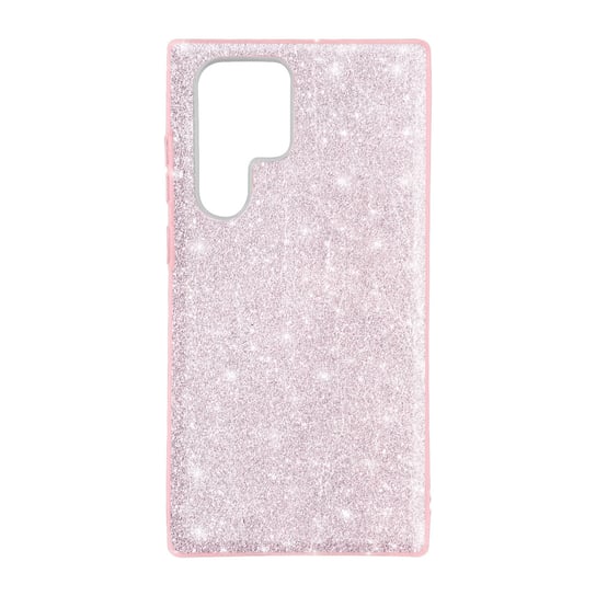 Etui Samsung Galaxy S22 Ultra Półsztywne Silikonowe Zdejmowane Glitters różowe Avizar