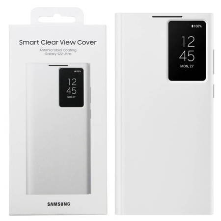 Etui Samsung Galaxy S22 Ultra Smart Clear View Cover białe Samsung