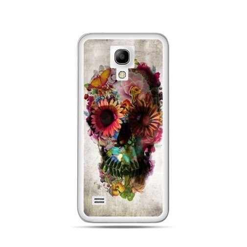 Etui, Samsung Galaxy S4 mini, czaszka z kwiatami EtuiStudio