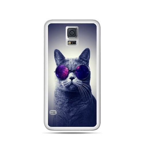 Etui, Samsung Galaxy S5 mini, Kot hipster w okularach EtuiStudio