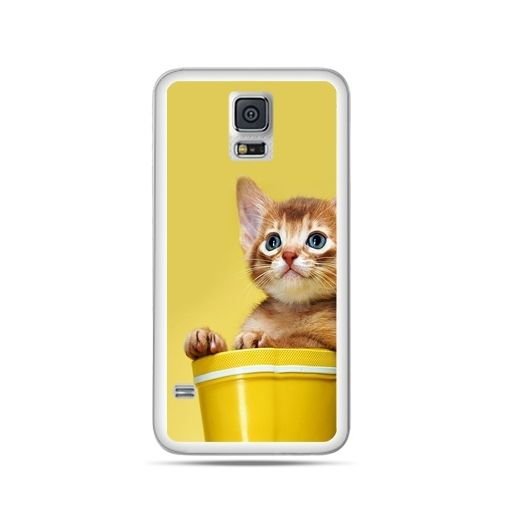 Etui, Samsung Galaxy S5 mini, Kot w doniczce EtuiStudio