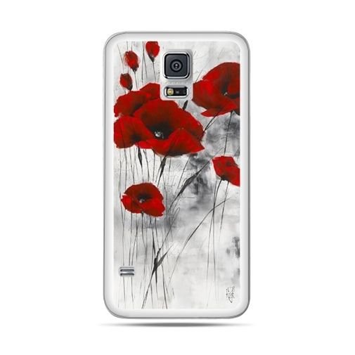 Etui, Samsung Galaxy S5 Neo, czerwone maki EtuiStudio