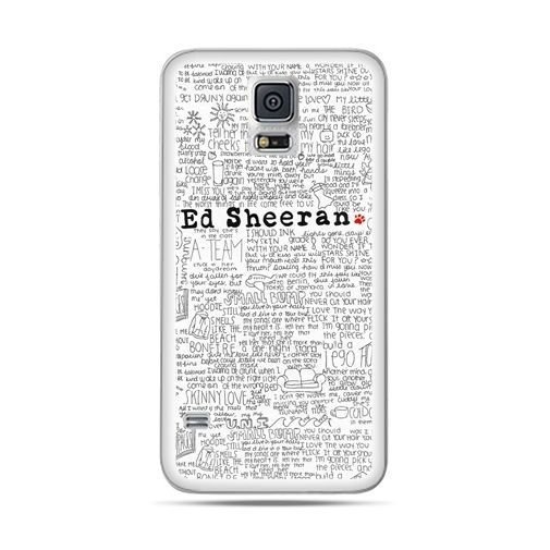 Etui, Samsung Galaxy S5 Neo, Ed Sheeran białe poziome EtuiStudio