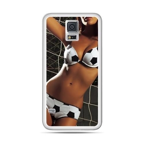 Etui, Samsung Galaxy S5 Neo, kobieta w bikini football EtuiStudio