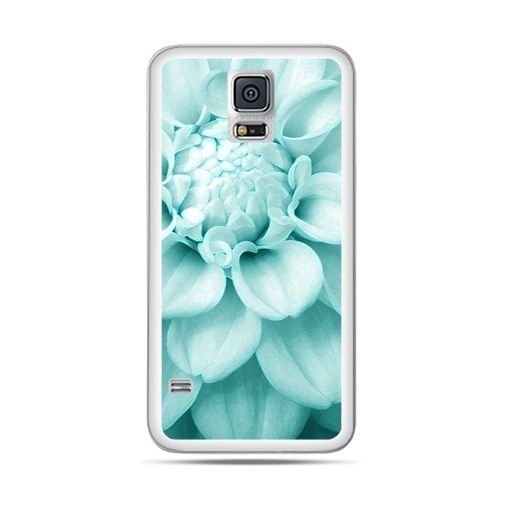 Etui, Samsung Galaxy S5 Neo, niebieski kwiat dalii EtuiStudio