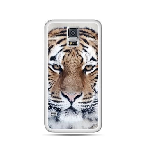 Etui, Samsung Galaxy S5, śnieżny tygrys EtuiStudio
