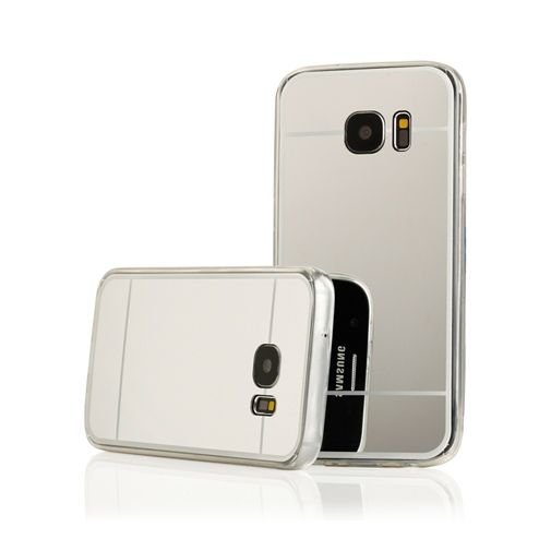 Etui, Samsung Galaxy S6 mirror, lustrzane TPU, srebrne EtuiStudio