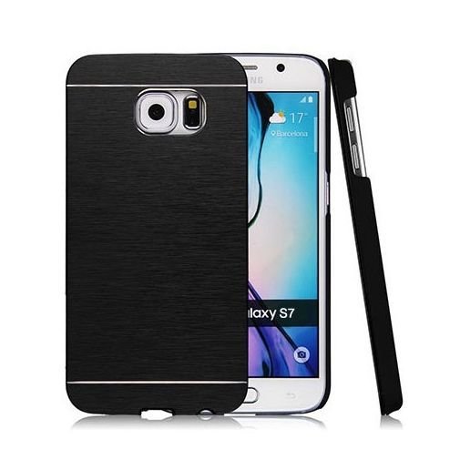 Etui, Samsung Galaxy S7 Edge, Motomo aluminiowe, czarny EtuiStudio