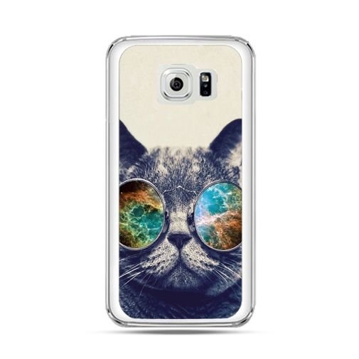Etui, Samsung Galaxy S7, kot w tęczowych okularach EtuiStudio
