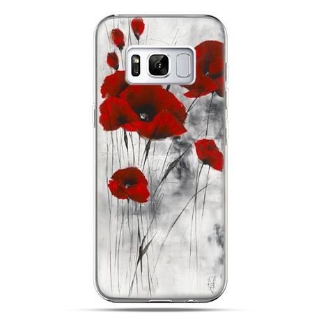 Etui, Samsung Galaxy S8 Plus, czerwone maki EtuiStudio