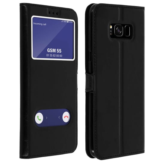 Etui Samsung Galaxy S8 Plus z podwójnym okienkiem Podstawka wideo w kolorze czarnym Avizar