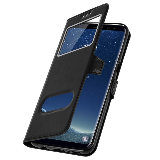 Etui Samsung Galaxy S8 z podwójnym okienkiem Podstawka wideo w kolorze czarnym Avizar