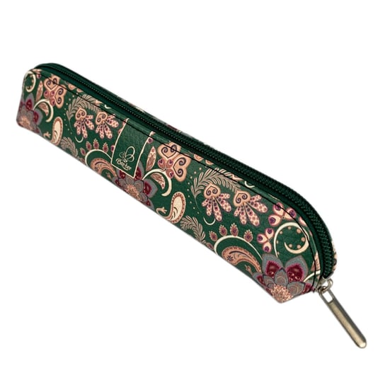 Etui saszetka piórnik mini paisley kwiaty green bee-bee