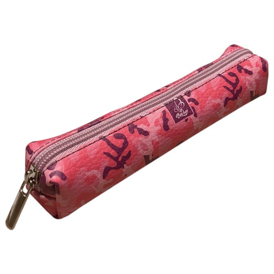 Etui saszetka piórnik mini prostokąt camouflage - kamuflaż pink bee-bee