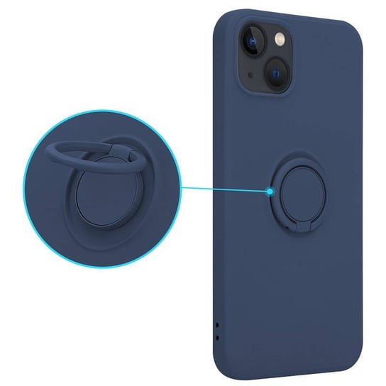 Etui Silicon Ring do Iphone 11 niebieski OEM