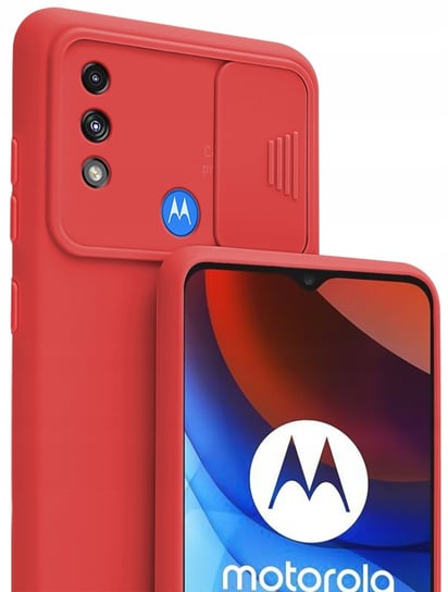 Etui SILICONE CamShield Szkło do Motorola E7 Power Krainagsm